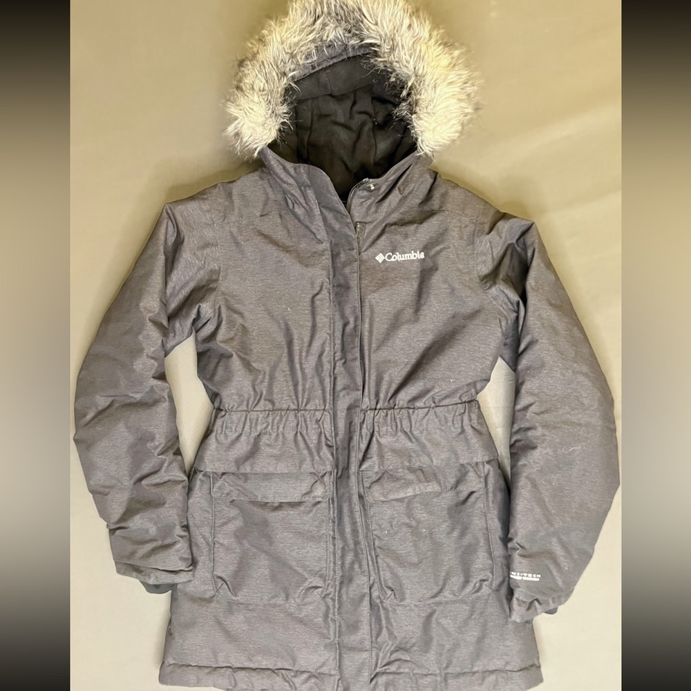 GIRLS M COLUMBIA NORDIC STRIDER WINTER JACKET/PARKA DARK GRAY